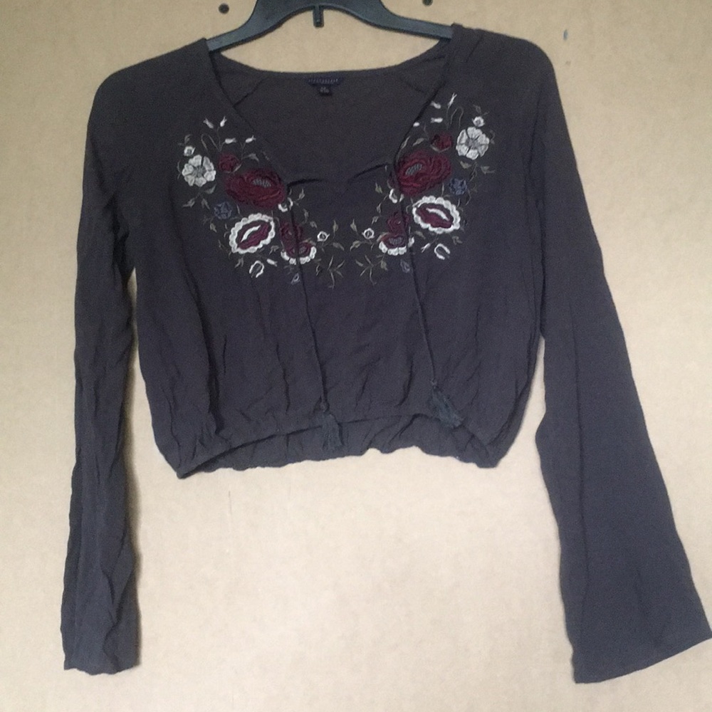 Boho Embroidered Crop Top